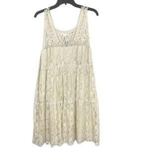 Pinky’s Cream Lace BOHO Summer Dress